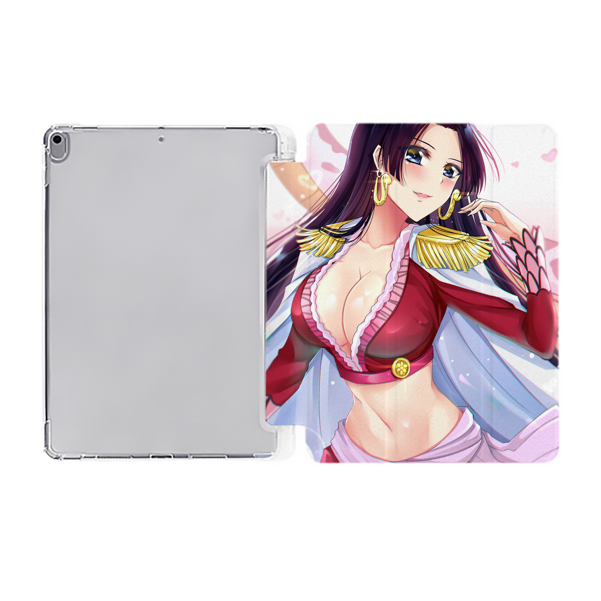 （画像用） ワンピース ONE PIECE IPad ケース ペン収納付き 三つ折りスタンド PUレザー×シリコン 対応機種9.5/10.5/10.9インチ